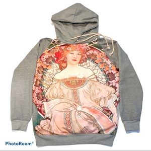 Renaissance Woman Art Painting Hoodie w/Pockets